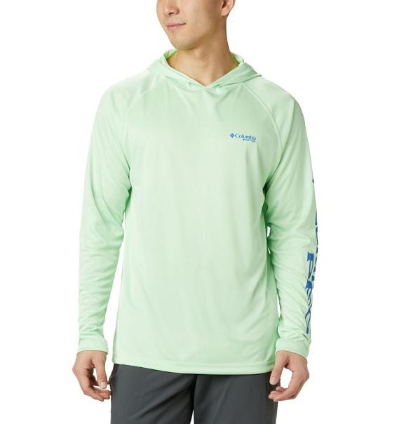 Columbia PFG Terminal Tackle Hoodies Blue For Men's NZ51796 New Zealand